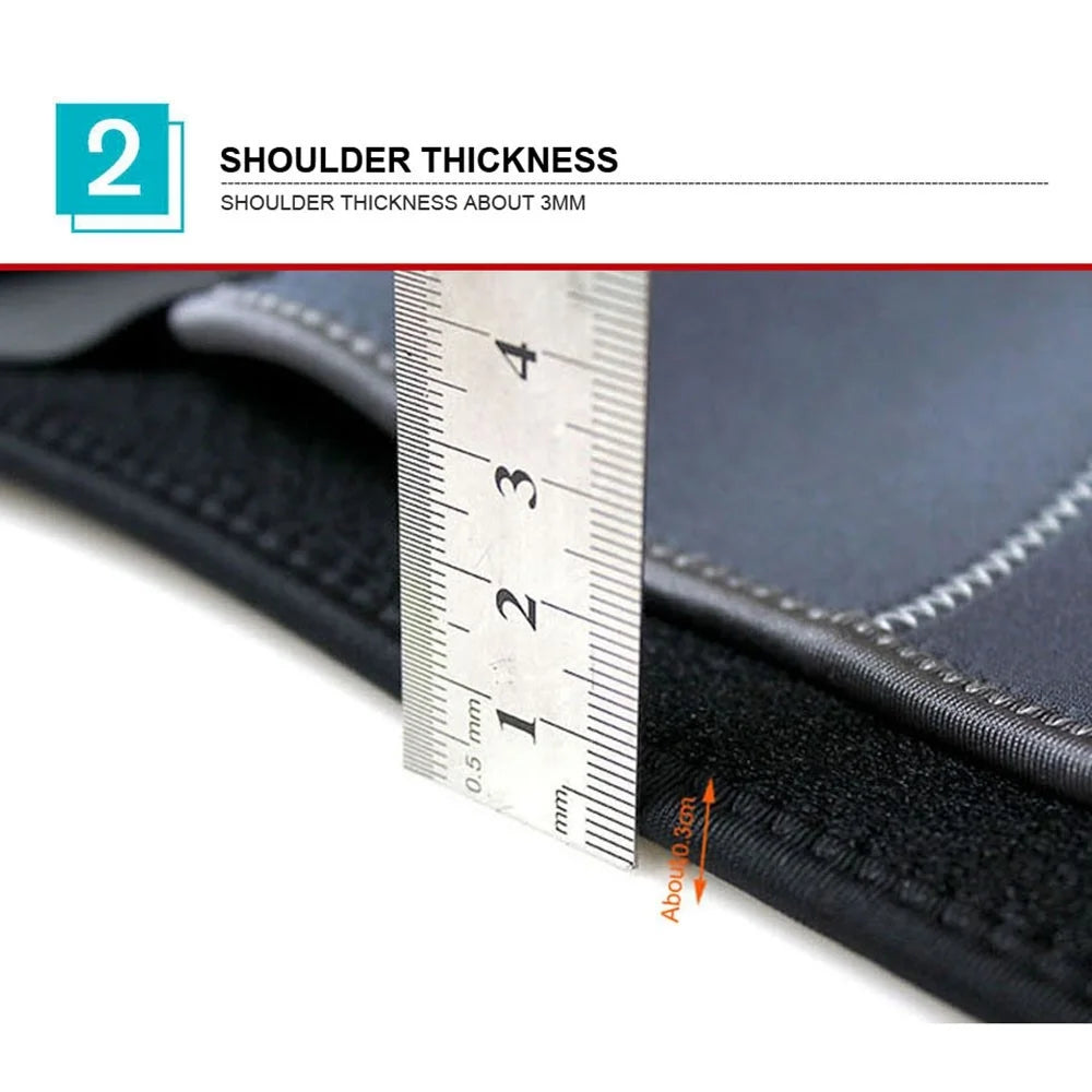 AOLIKES A-1697 Recovery Shoulder Brace Shoulder Stability Support Adjustable Fit Sleeve Wrap Relief for Shoulder Injuries and Tendonitis - Black / Grey - 7