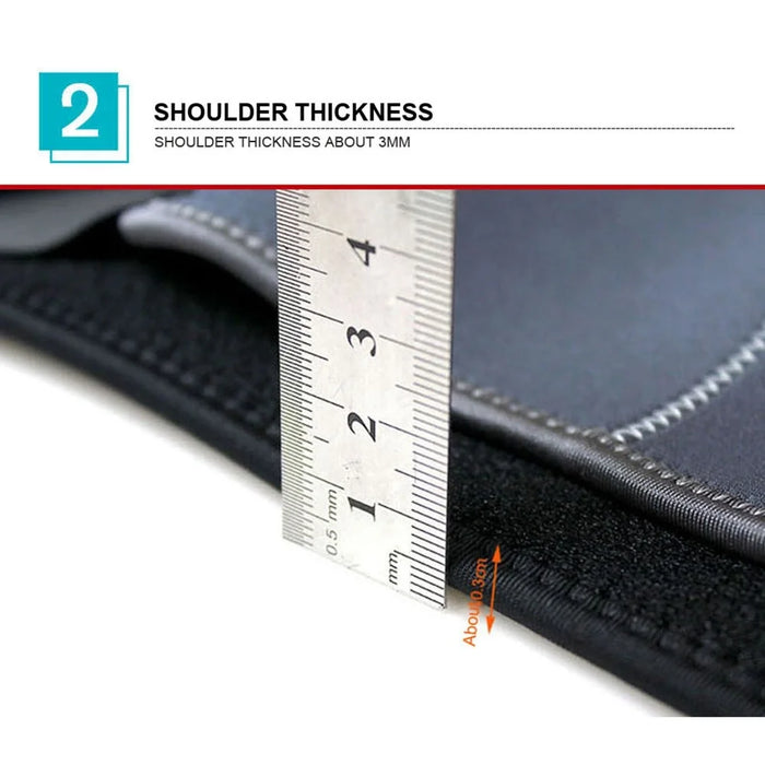 AOLIKES A-1697 Recovery Shoulder Brace Shoulder Stability Support Adjustable Fit Sleeve Wrap Relief for Shoulder Injuries and Tendonitis - Black / Grey - 7