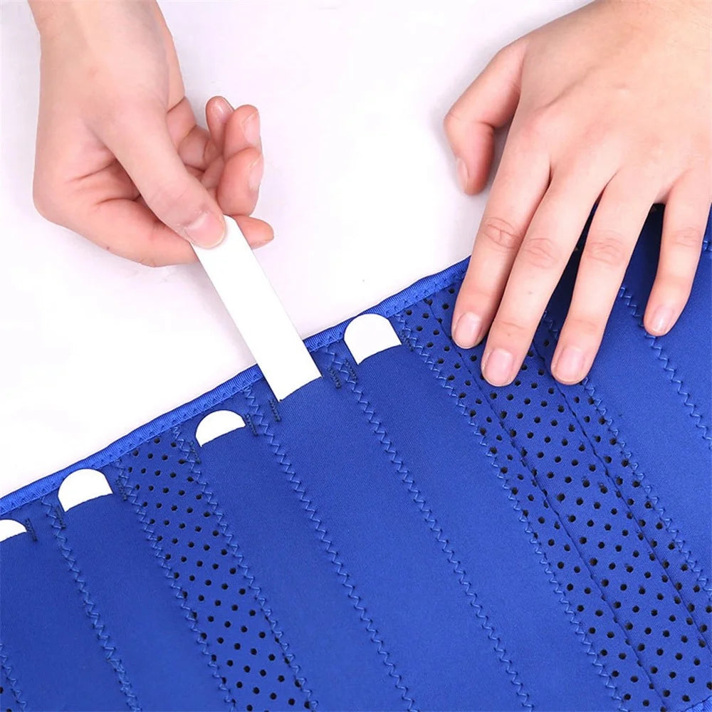 AOLIKES A-7994 Waist Trimmer Belt Waist Trainer Tummy Wrap Stomach Body Wraps Tummy Shaper Strap for Fitness Running Jogging Sports - 6
