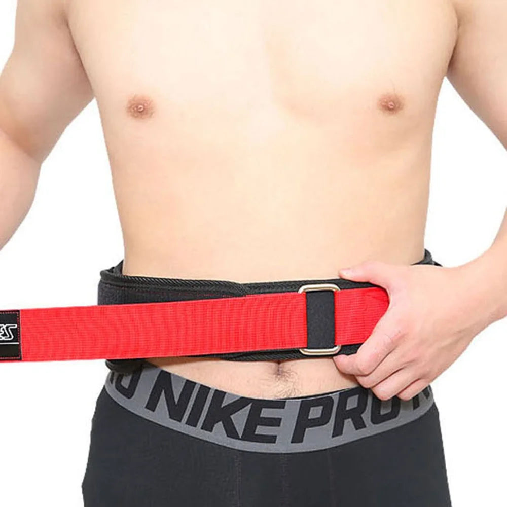 AOLIKES HY-7983 Weightlifting Belt Lumbar Support Squat Training Power Lifting Waist Belt Fitness Gym Waist Protector - Red/M - 2