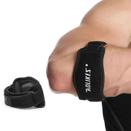 AOLIKES A-7949 1Pc Adjustable Elbow Support Sports Elbow Protector Pad Guard Strap - Black - 1