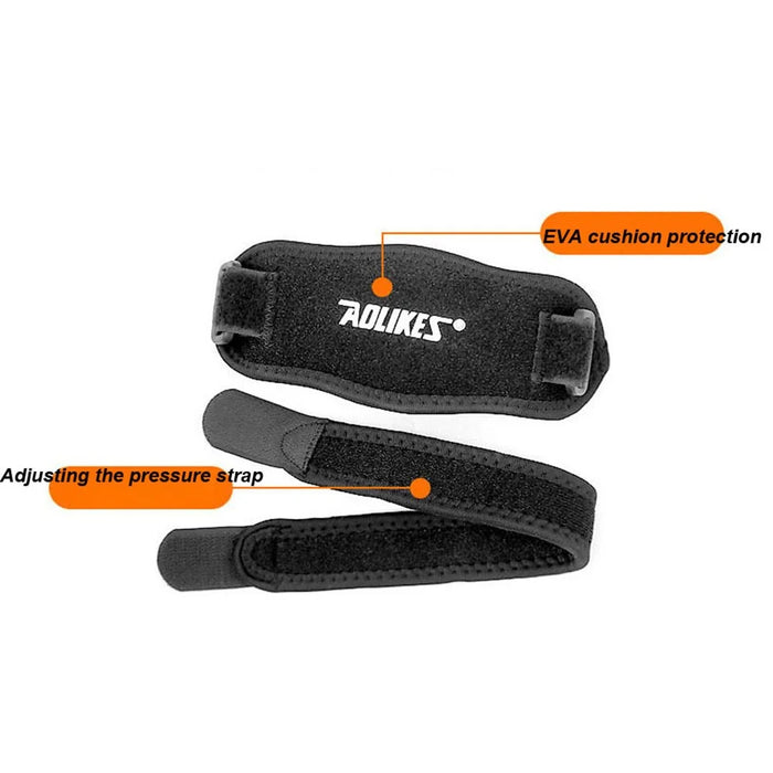 AOLIKES A-7949 1Pc Adjustable Elbow Support Sports Elbow Protector Pad Guard Strap - Black - 3