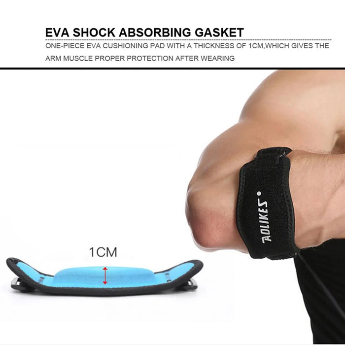 AOLIKES A-7949 1Pc Adjustable Elbow Support Sports Elbow Protector Pad Guard Strap - Black - 4