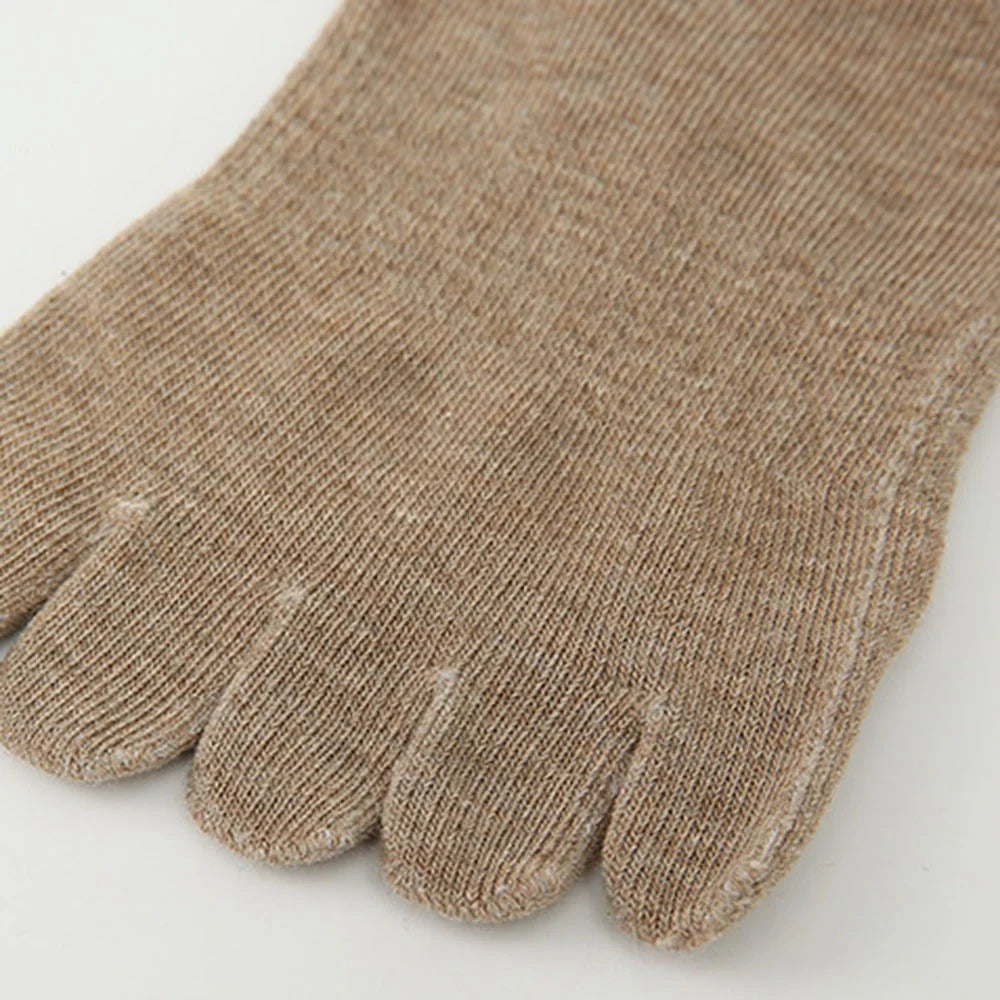 Men Non-slip Yoga Socks Fitness Toe Socks Breathable Low Calf Slipper Floor Socks - Khaki - 4