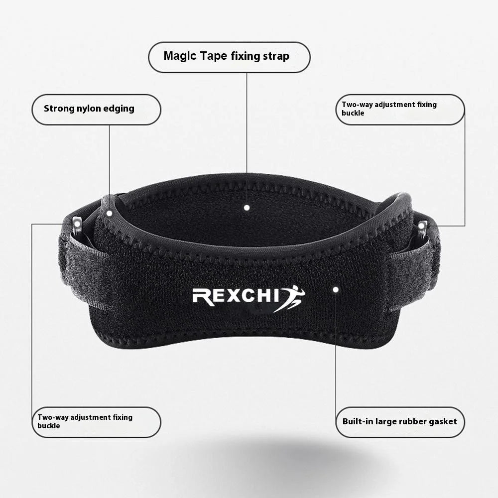 REXCHI HX13 1Pc Adjustable Sport Knee Pad Running Fitness Basketball Knee Patella Stabilizer Brace Support Strap - 4