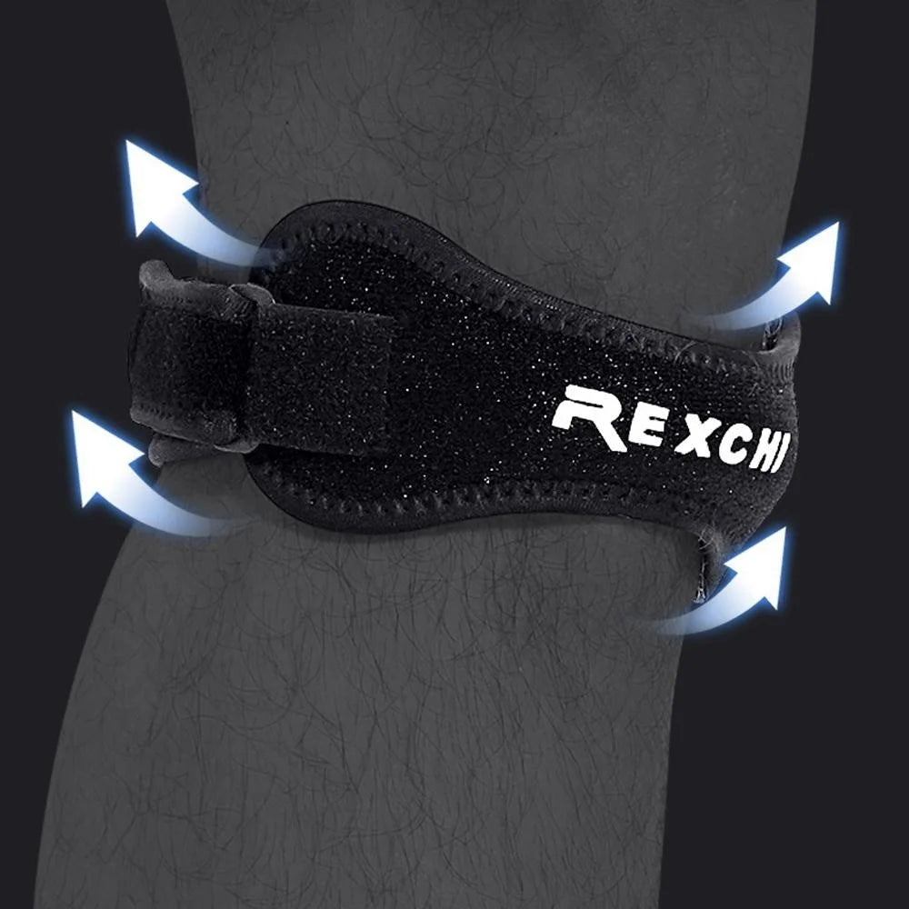 REXCHI HX13 1Pc Adjustable Sport Knee Pad Running Fitness Basketball Knee Patella Stabilizer Brace Support Strap - 5