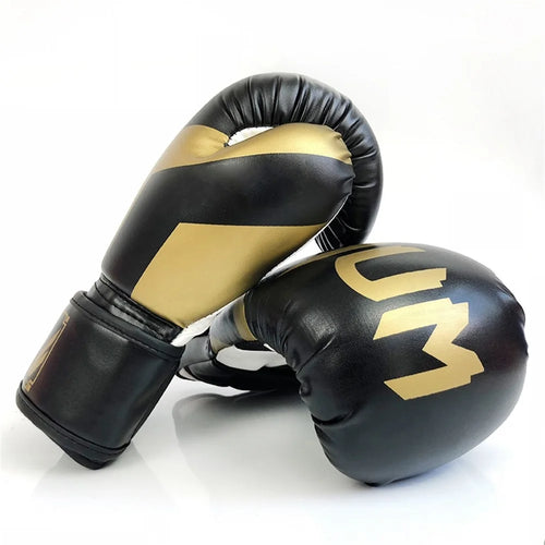 KAILUN NW-036 PU Mittens Kick Boxing Gloves Men Women Karate Muay Thai Free Fight MMA Sanda Training Equipment, 10oz - Black - 1