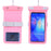 Waterproof Bag for Under 7.2-inches Cell Phone Universal Beach Pool Swimming Phone Pouch with Strap - Pink - 2