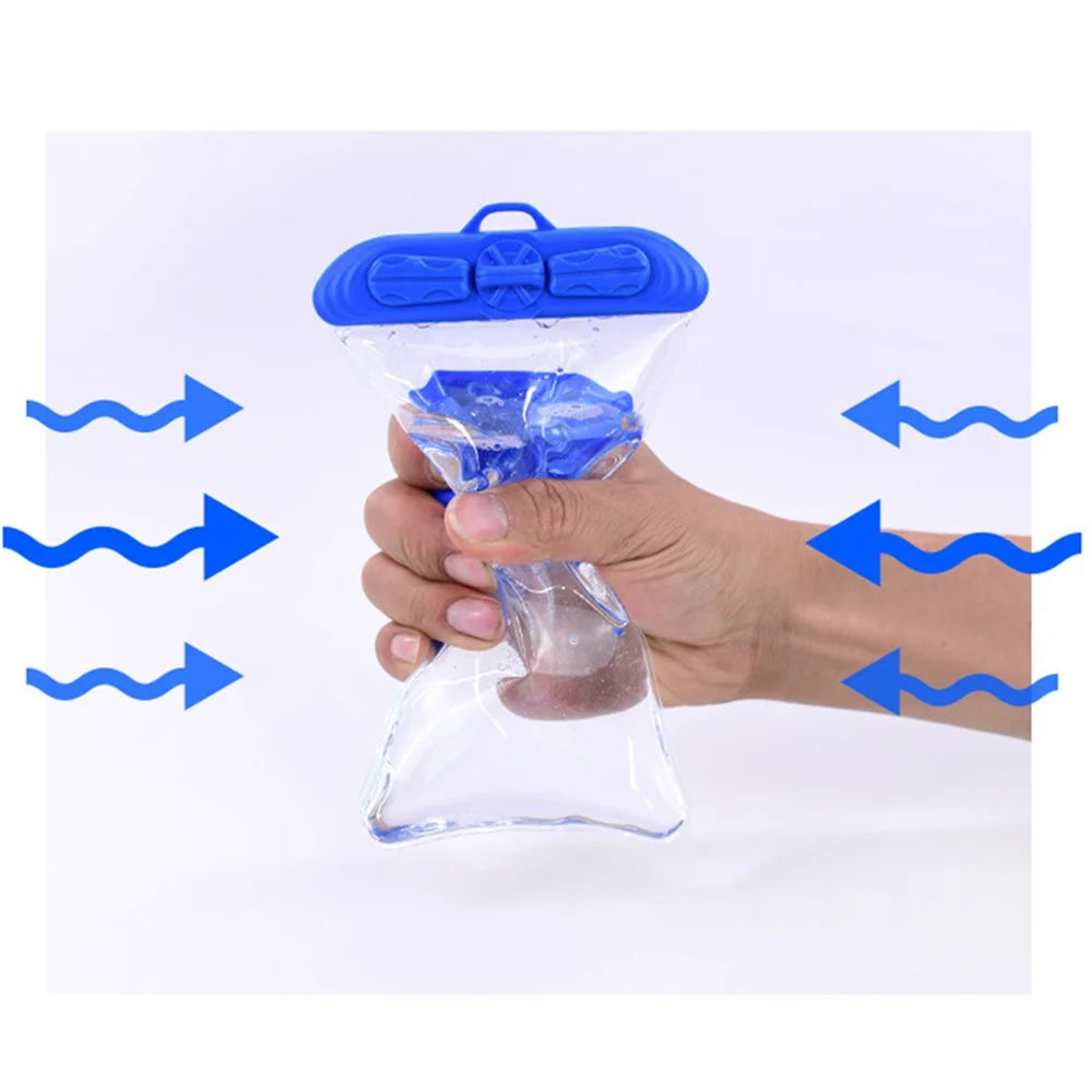 T-35C Universal Waterproof Bag for 5.2-6.4 inches Cell Phone Beach Pool Dry Bag Pouch with Lanyard for Swimming - Blue - 4