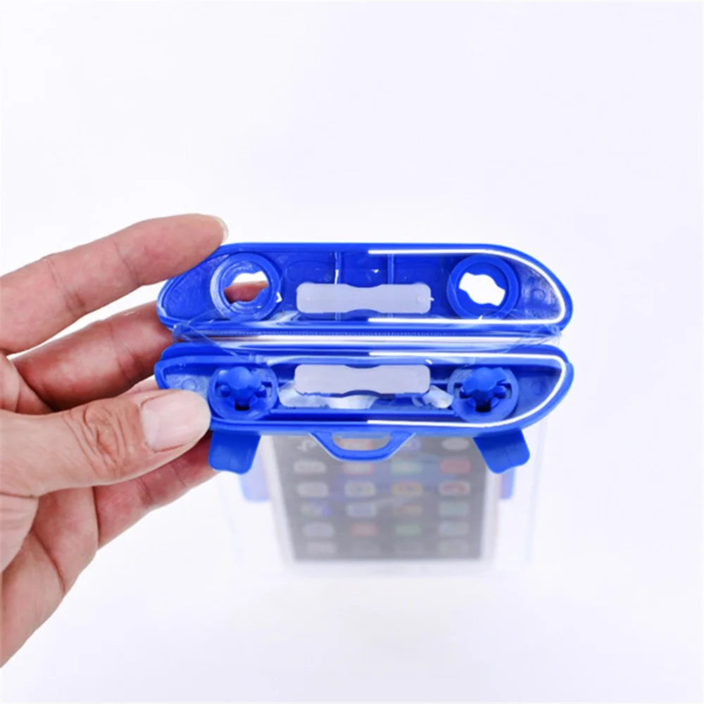 T-35C Universal Waterproof Bag for 5.2-6.4 inches Cell Phone Beach Pool Dry Bag Pouch with Lanyard for Swimming - Blue - 7