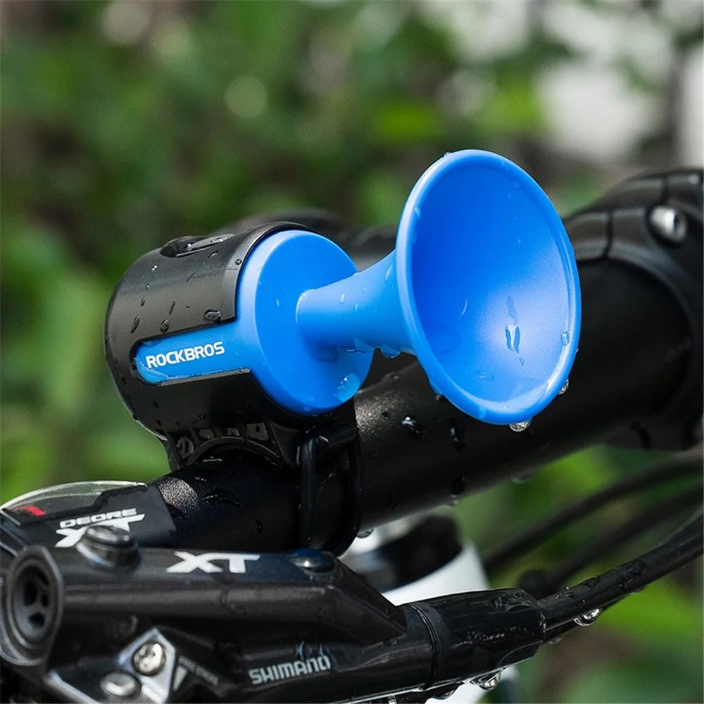 ROCKBROS EH-2 Bicycle Electronic Horn 120dB Big Power Bike Warning Safety Alarm Bell - Blue - 3