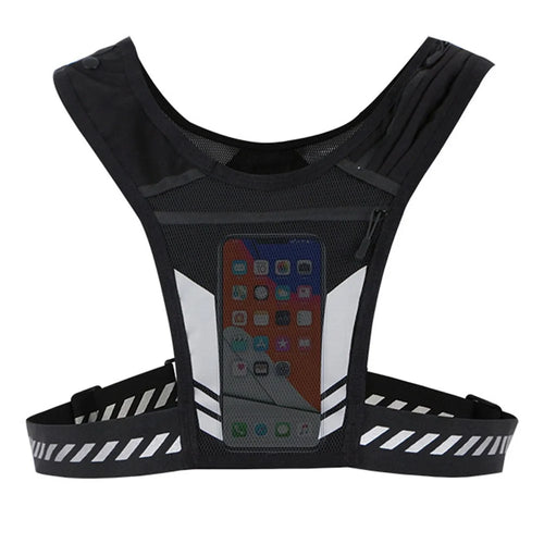 2205 Running Jacket with Phone Pouch for Men Women Adjustable Waistband Reflective Vest Holds 1000ml Water Bottle - 1