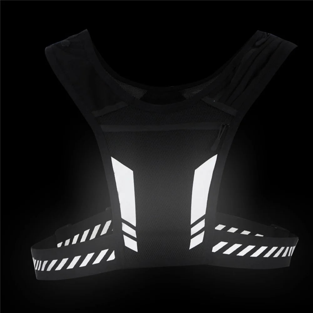 2205 Running Jacket with Phone Pouch for Men Women Adjustable Waistband Reflective Vest Holds 1000ml Water Bottle - 4