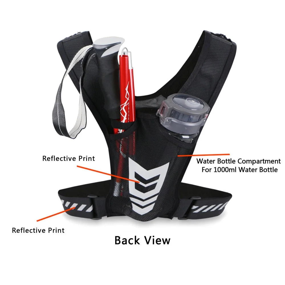 2205 Running Jacket with Phone Pouch for Men Women Adjustable Waistband Reflective Vest Holds 1000ml Water Bottle - 6