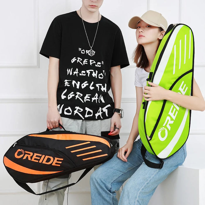 OREIDE YB1003 Tennis Racket Bag Polyester Messenger Shoulder Bag Handbag for Men, Women - Blue+Black - 6