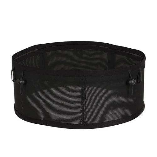 Multifunctional Elastic Sports Waist Bag Large Mesh Cell Phone Running Bag Cycling Climbing Water Bottle Pouch, Size: M - Black - 1