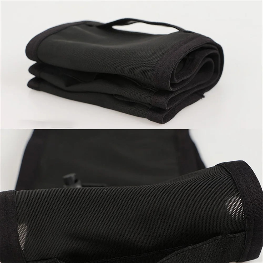 Multifunctional Elastic Sports Waist Bag Large Mesh Cell Phone Running Bag Cycling Climbing Water Bottle Pouch, Size: M - Black - 5