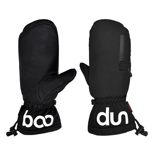 BOODUN 1233 1 Pair Adult Winter Skiing Cycling Gloves Thumb Touch Screen Warm Mittens with Zipper Pocket - Black / S - 1