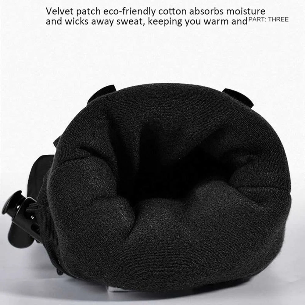 BOODUN 1233 1 Pair Adult Winter Skiing Cycling Gloves Thumb Touch Screen Warm Mittens with Zipper Pocket - Black / S - 6