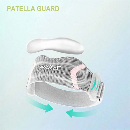 AOLIKES 8501 1Pc Patella Knee Band Adjustable Knee Protector Strap for Running Sports Cycling - Peach Pink - 2