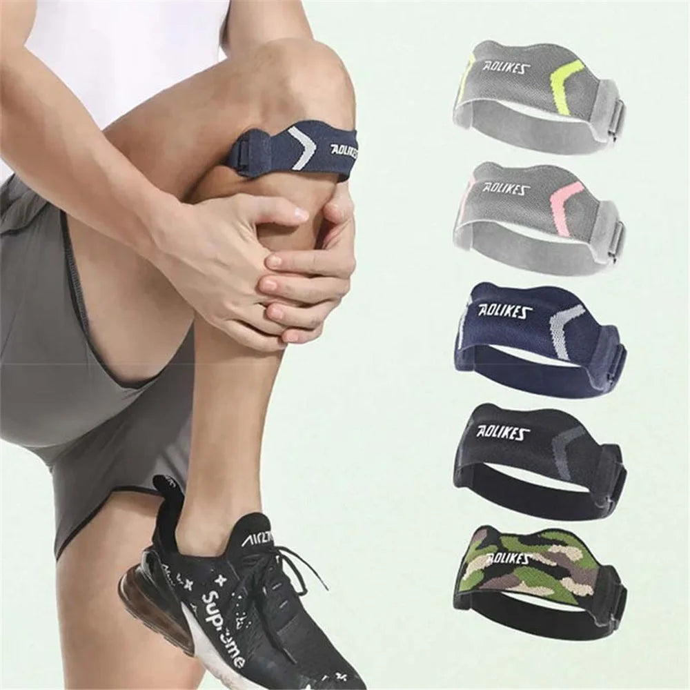 AOLIKES 8501 1Pc Patella Knee Band Adjustable Knee Protector Strap for Running Sports Cycling - Peach Pink - 6
