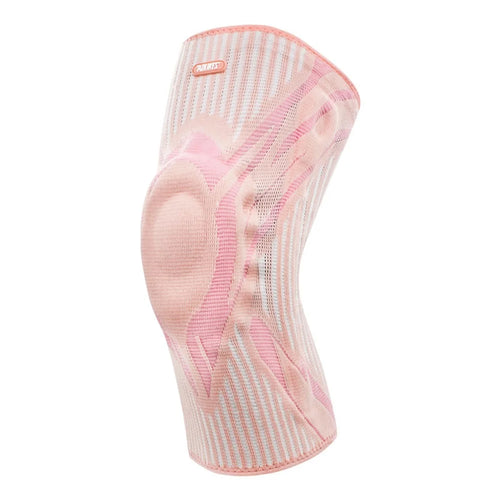 AOLIKES HX-7730 1Pc Shock Absorbing Knitted Knee Brace Fitness Gym Sports Anti-slip Knee Support - Peach Pink / M - 1