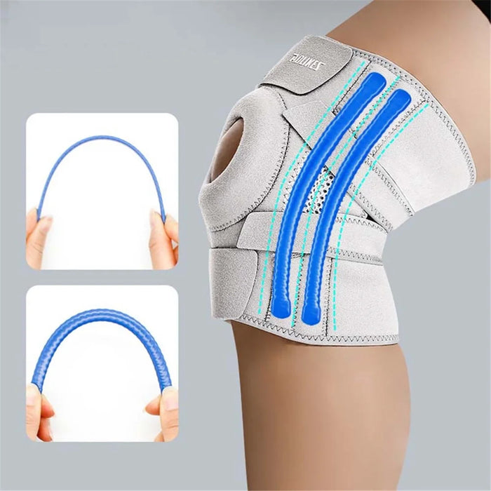 AOLIKES 7610 1Pc Compression Sports Knee Pad Fitness Running Elastic Knee Brace Protector - Light Grey - 3