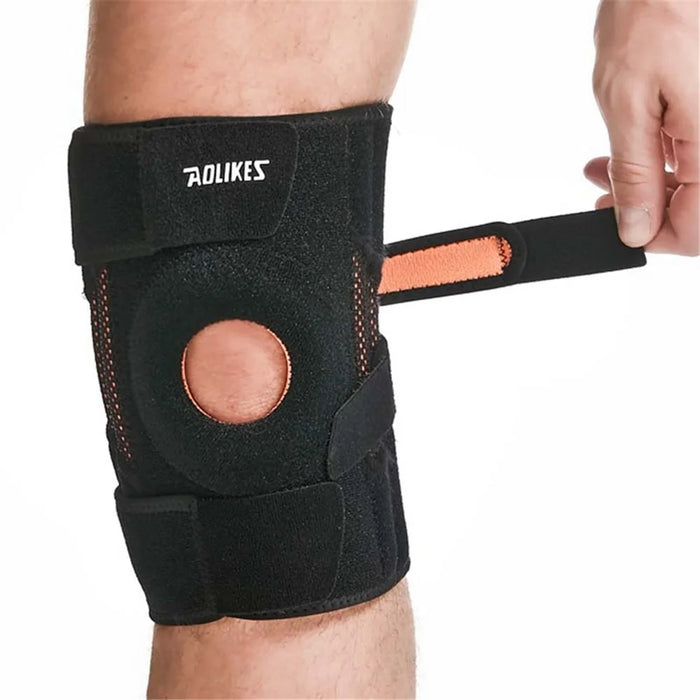 AOLIKES 7610 1Pc Compression Sports Knee Pad Fitness Running Elastic Knee Brace Protector - Light Grey - 5