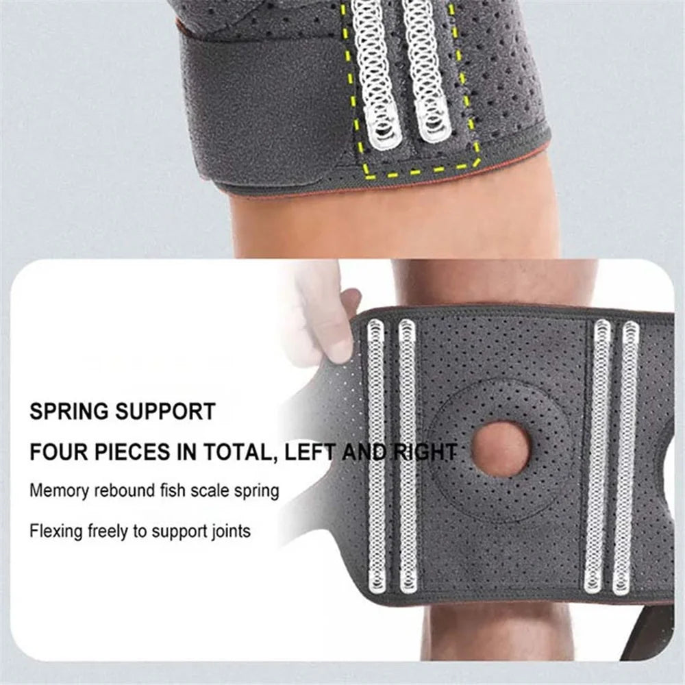 AOLIKES 7611 1Pc Anti-slip Fitness Compression Knee Support Shock Absorbing Knee Brace - Dark Grey - 3