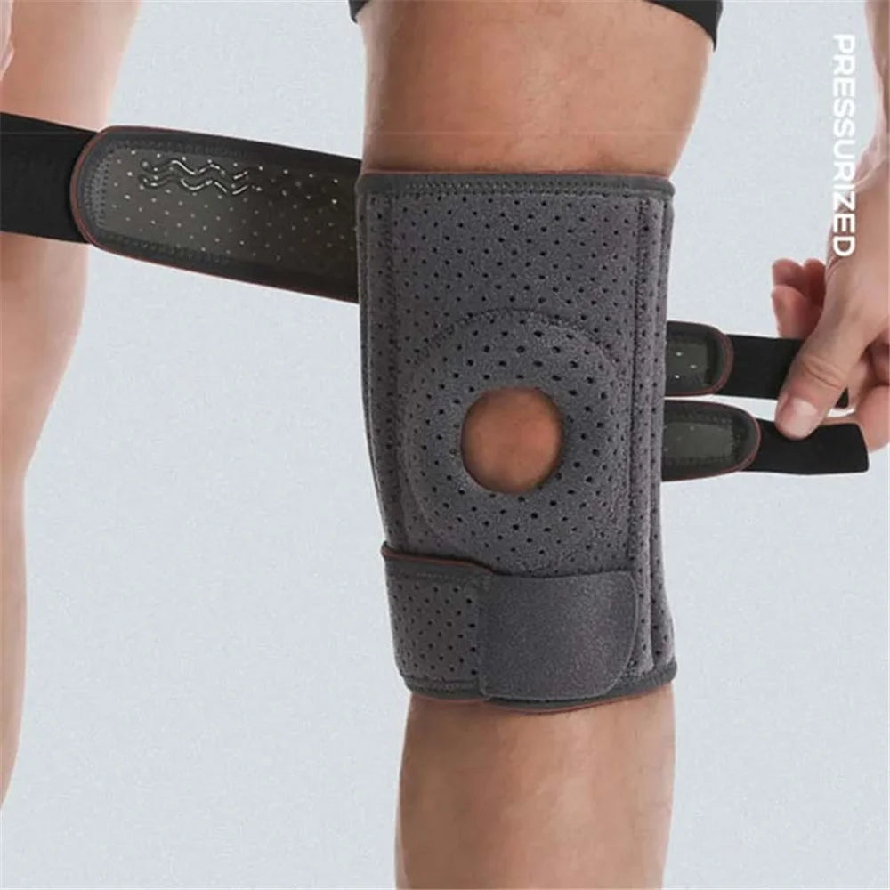 AOLIKES 7611 1Pc Anti-slip Fitness Compression Knee Support Shock Absorbing Knee Brace - Dark Grey - 5