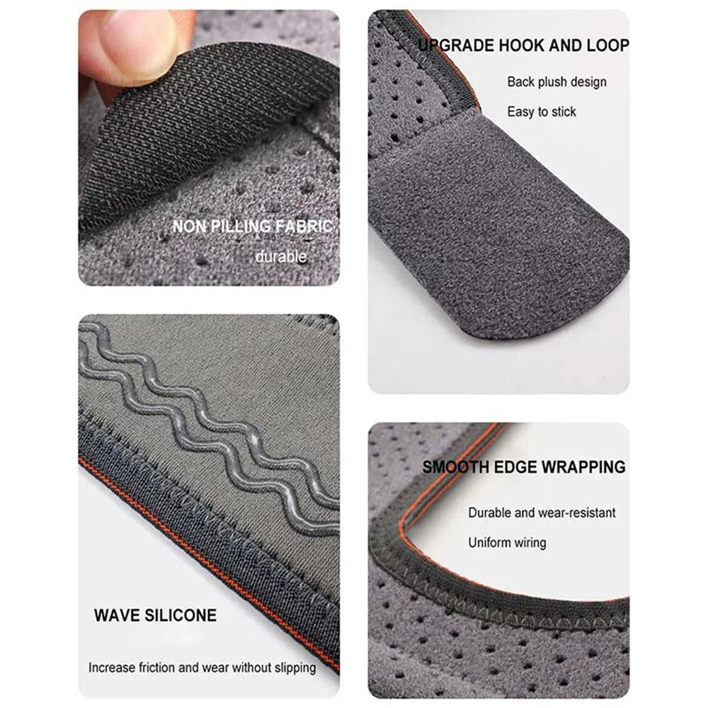 AOLIKES 7611 1Pc Anti-slip Fitness Compression Knee Support Shock Absorbing Knee Brace - Dark Grey - 6