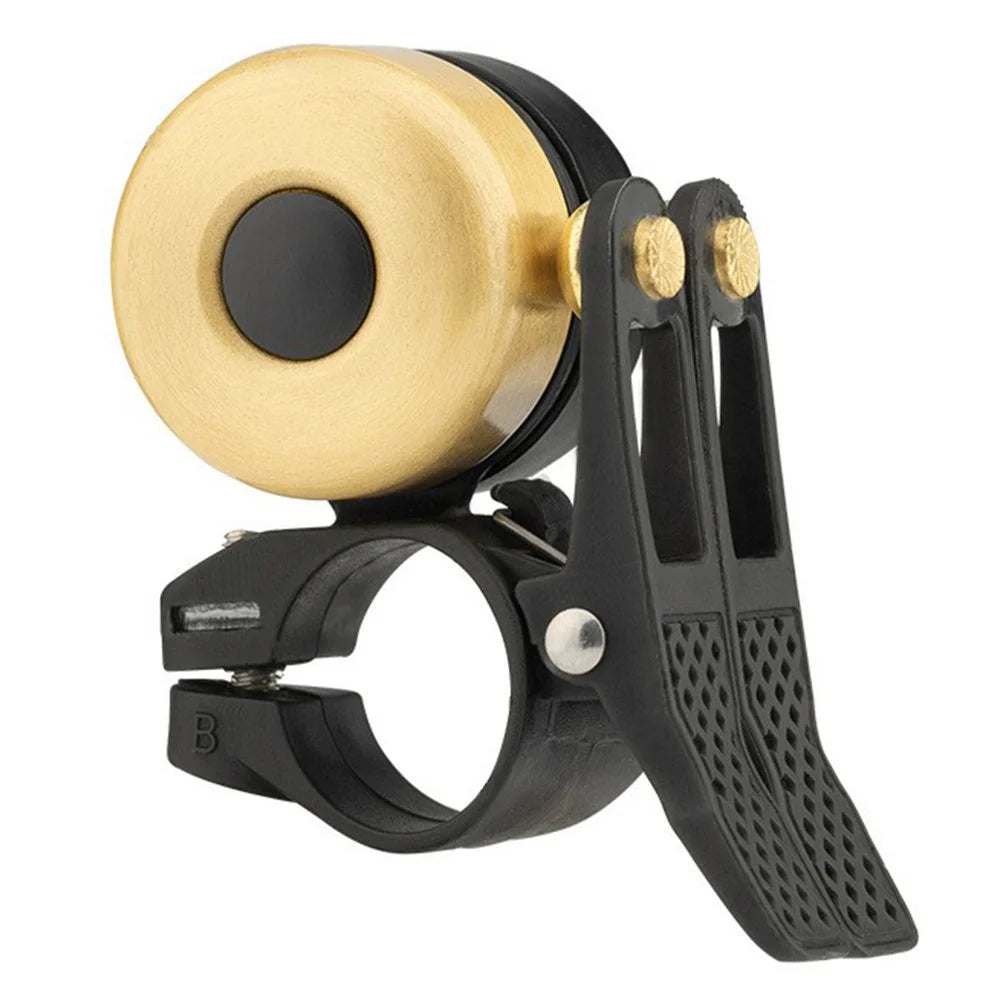 ROCKBROS 2019-1BB Copper Alloy Bike Bell Mountain Road Bicycle Loud Sound Metal Horn - Gold - 1