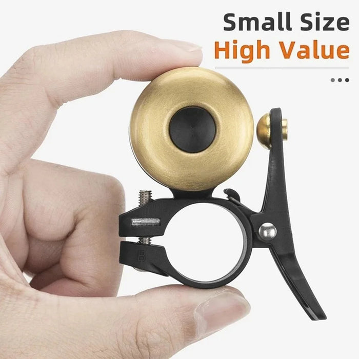 ROCKBROS 2019-1BB Copper Alloy Bike Bell Mountain Road Bicycle Loud Sound Metal Horn - Gold - 7