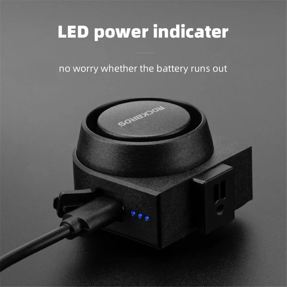 ROCKBROS Anti Theft Bicycle Bell IPX5 Waterproof Wireless Remote Control Electric Horn - 7