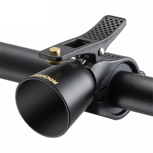 ROCKBROS 2022-1B Copper Alloy Bike Bell Bicycle Handlebar Mount Loud Metal Warning Horn - Black - 2