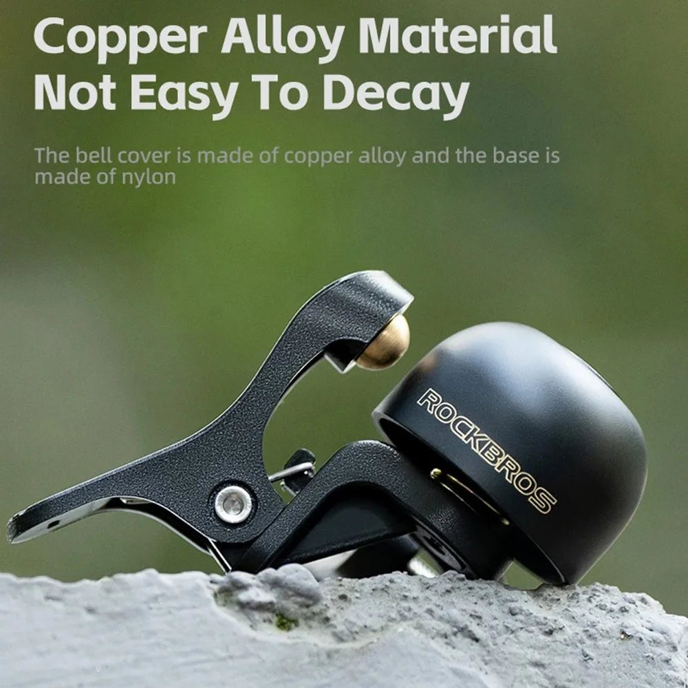 ROCKBROS Copper Alloy Loud Bike Bell Mountain Road Bicycle Cycling Warning Metal Horn - Right - 5