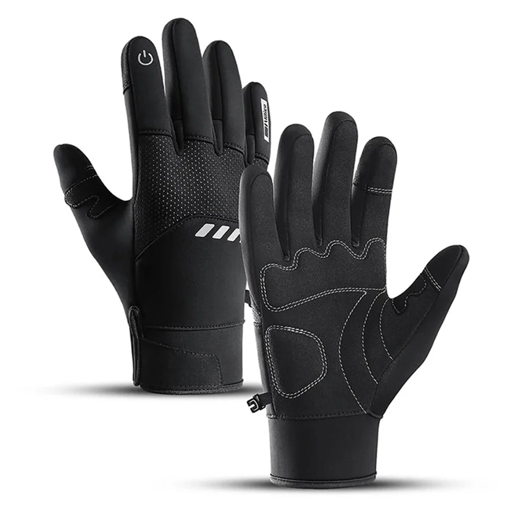 VILICO A0094 1 Pair Winter Warm Gloves Cycling Skiing Touch Screen Full Finger Gloves - Black / S - 1