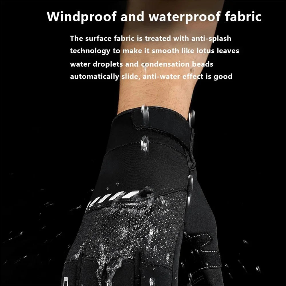 VILICO A0094 1 Pair Winter Warm Gloves Cycling Skiing Touch Screen Full Finger Gloves - Black / S - 4