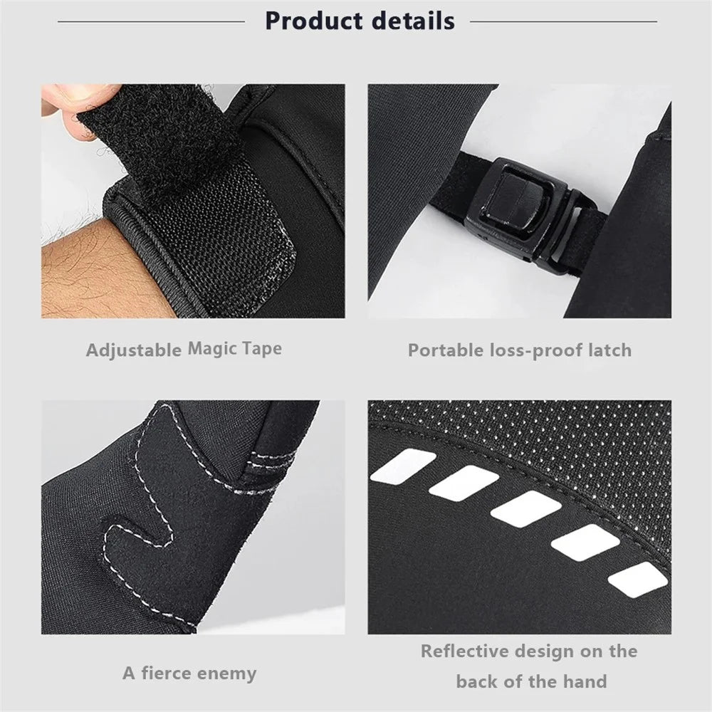 VILICO A0094 1 Pair Winter Warm Gloves Cycling Skiing Touch Screen Full Finger Gloves - Black / S - 7