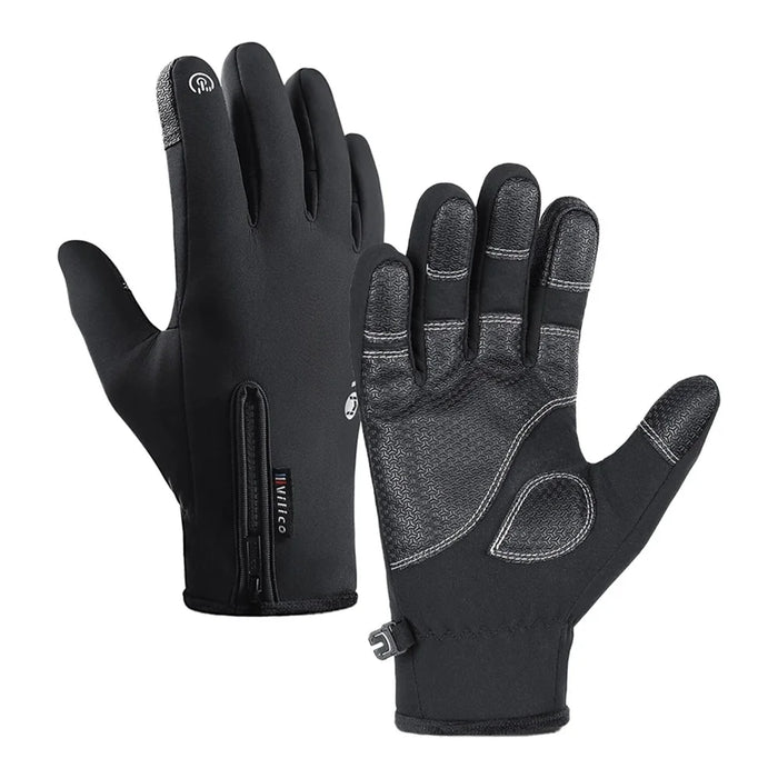 VILICO A0091 1 Pair Winter Warm Gloves Waterproof Windproof Touch Screen Full Finger Gloves - Black / S - 1