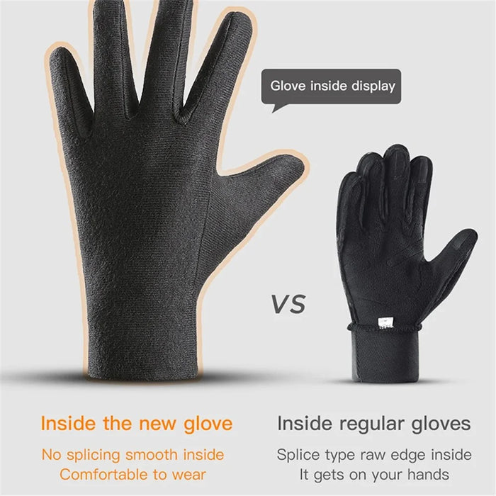 VILICO A0101 One Pair Windproof Gloves Finger Touch Screen Function Hand Protector for Cycling, Fishing - Black / S - 4