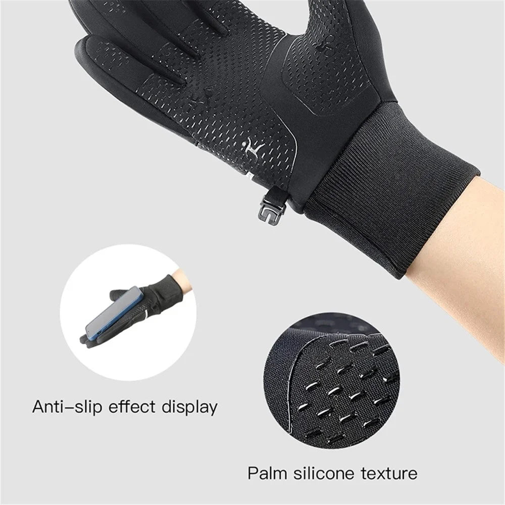VILICO A0093 1 Pair Winter Sport Gloves Anti-skid Warm Touch Screen Full Finger Gloves - Blue / S - 5
