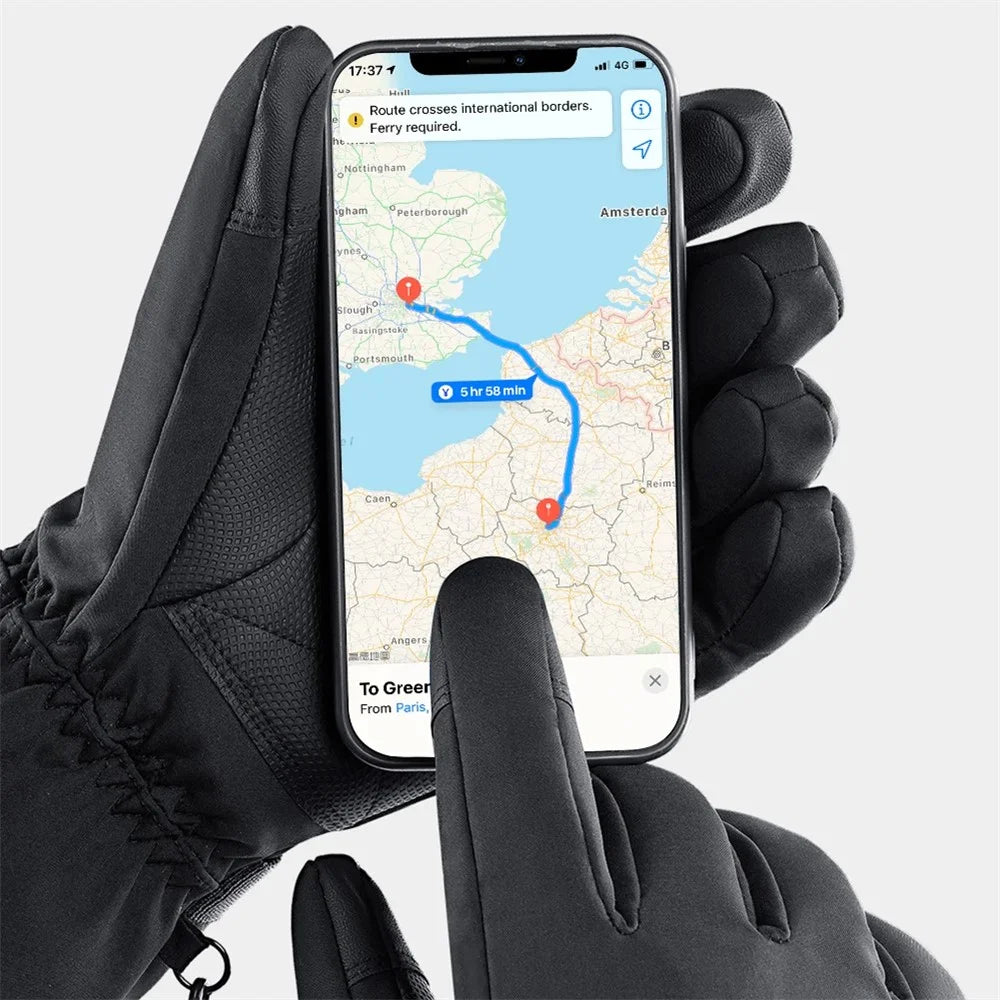 A0109 1 Pair Winter Touch Screen Electric Thermal Gloves Waterproof Heating Mittens for Snowboard Cycling Ski - 3