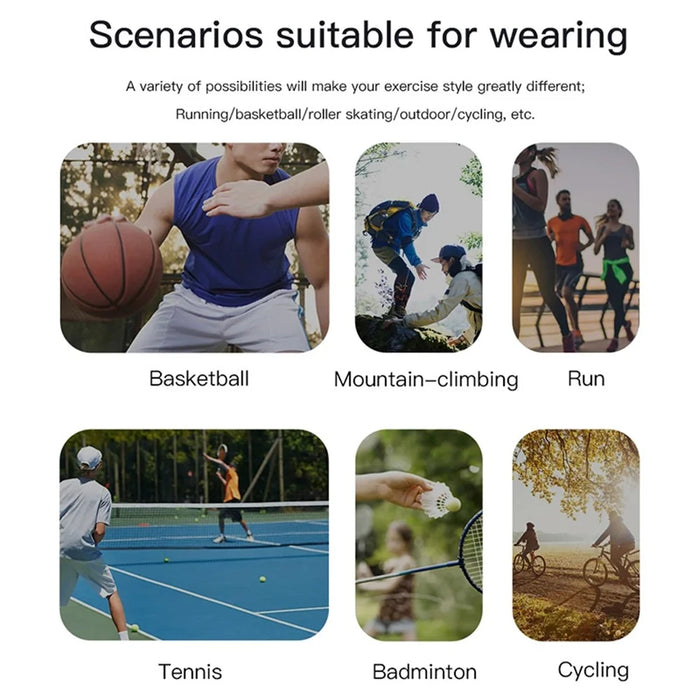 VILICO AB086 1 Pair Anti-slip Stretch Knee Brace Outdoor Sports Knitted Knee Protector - Grey / M - 3