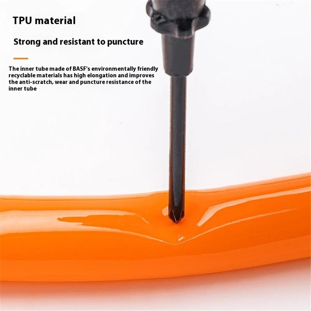 Ultra-Light Road Bike TPU Inner Tube with 2 Tire Repair Patch - 700C Presta Valve 45mm - 2