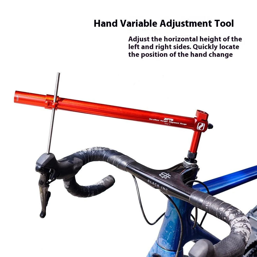 ZTTO Road Bike Derailleur Hanger Alignment Tool Handlebar Height Angle Left and Right Symmetric Adjuster - Black - 2