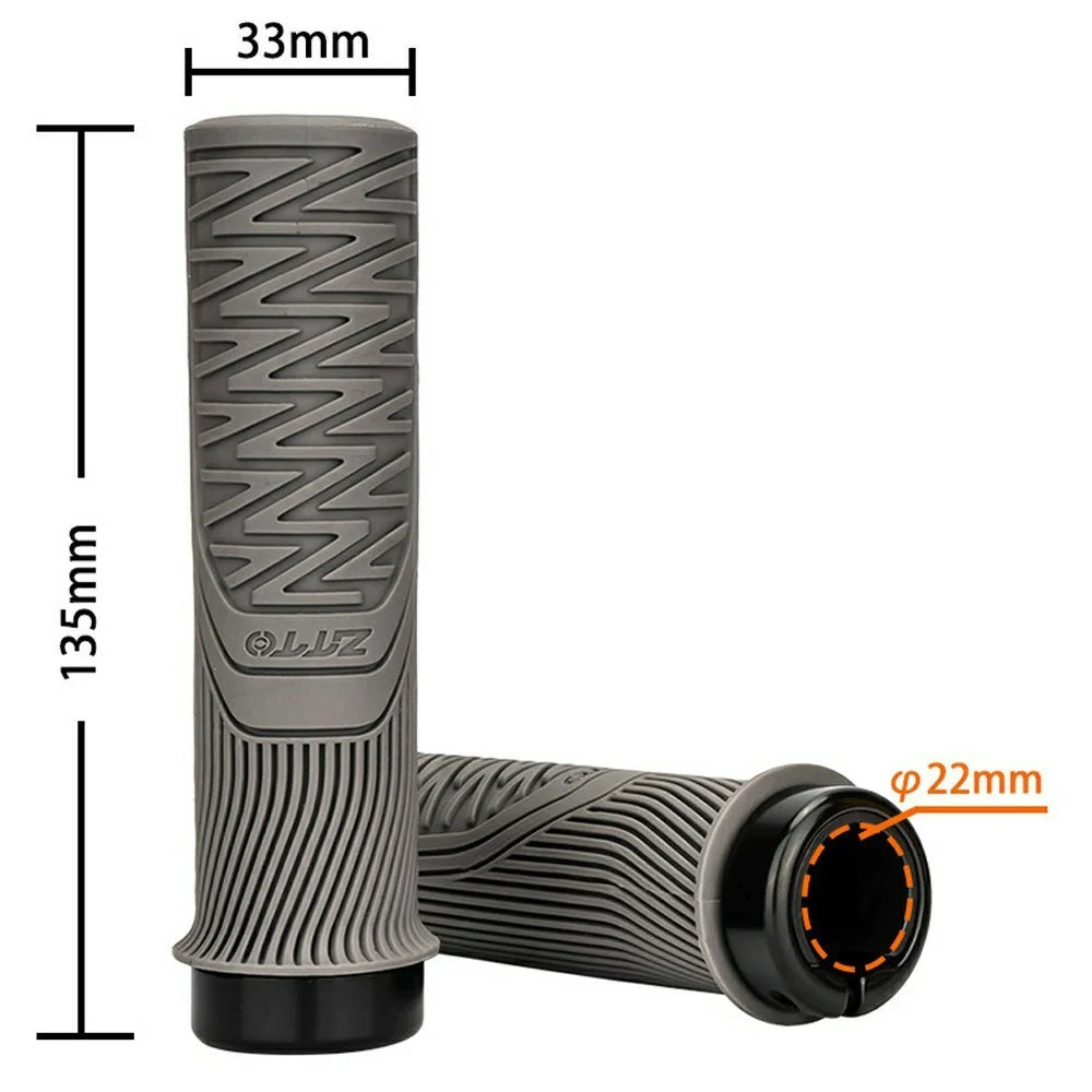 ZTTO AG99 1 Pair Mountain Bike Handlebar Grips Anti Slip Racing Downhill Bicycle Handle Covers - Black - 7