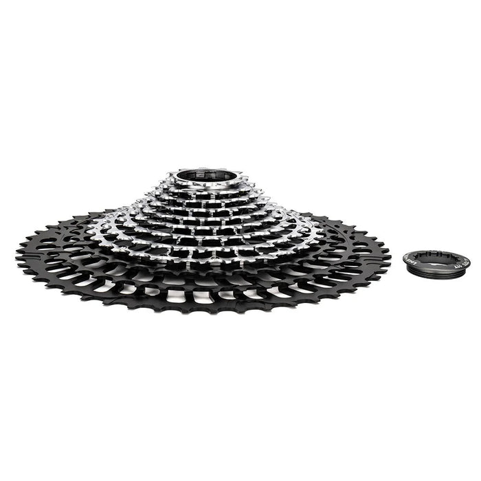 ZTTO 12 Speed 11-50T Ultra Light Aluminum Alloy + Steel Mountain Bike Cassette Freewheel for HG Hub - Black+Silver - 5