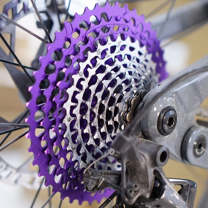 ZTTO 12 Speed 11-50T Ultra Light Aluminum Alloy + Steel Mountain Bike Cassette Freewheel for HG Hub - Black+Silver - 6