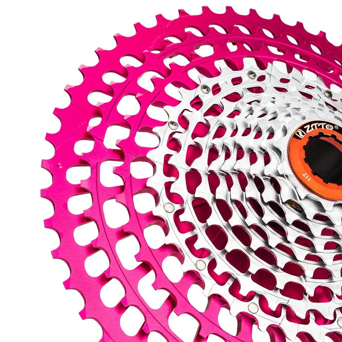 ZTTO 12 Speed 11-51T CNC Aluminum Alloy + Steel Mountain Bike Cassette Freewheel for HG Hub - Rose+Silver - 3